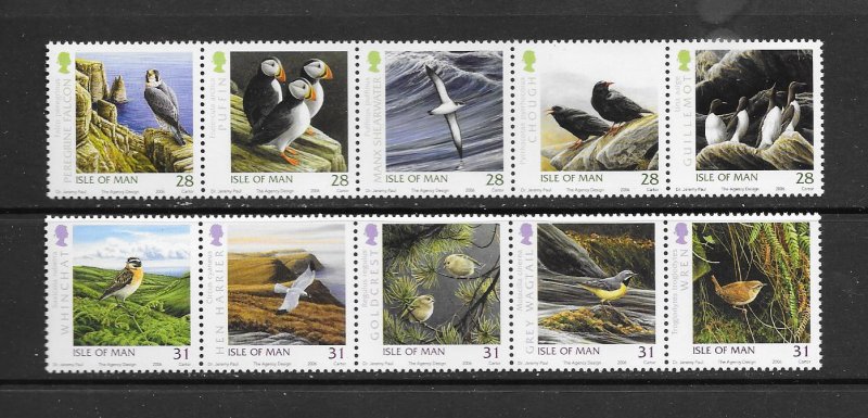 BIRDS - ISLE OF MAN #1141-42  MNH