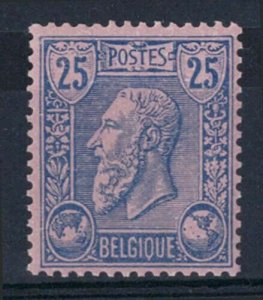 Belgium 1884 25c blue/rose very fine mint sg73