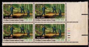 #2037 CCC Plate Block #1111 LR - MNH