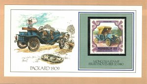 PACKARD 1909 MOTOR CAR 1980 MONGOLIA 60m Stamp Presentation Card #71426A