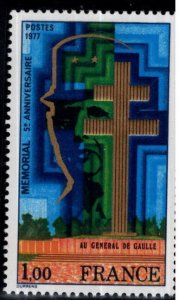 FRANCE Scott 1550 MNH** Charles de Gaulle memorial  stamp