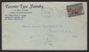 Flag 8 Toronto “F” ties 2c Map (muddy water variety) (AP 11 1899) on Toro...
