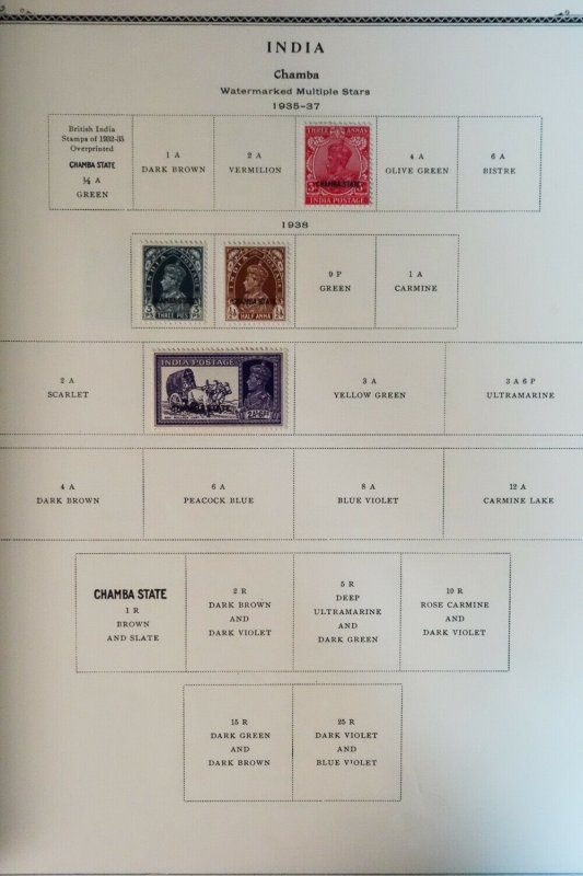 India States 1800s to 1950 Stamp Collection