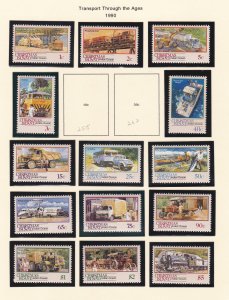 Christmas Island # 254-269, Transportation Methods, Missing 2, NH, 1/2 Cat.