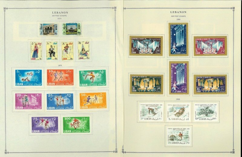 Lebanon 1924-1978 Mint & Mostly Used on 40+ Scott Int. Pages 