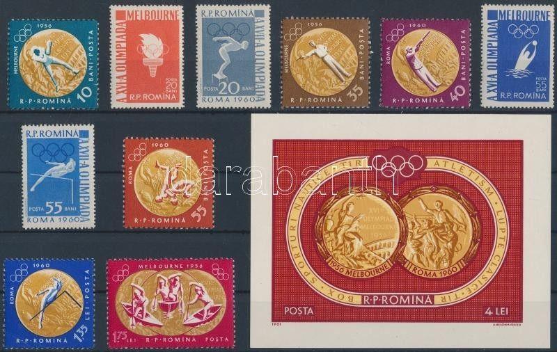 Romania stamp Summer Olympcs, Melbourne set + block MNH 1961 WS136282