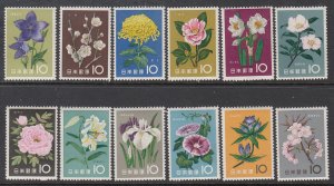 Japan 712-723 Flowers MNH VF