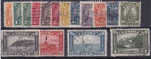 Sc# 162 / 177 Canada 1930 - 1931 KGV complete set to dollar used CV $81.95