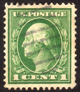 1912, US 1c, Washington, Used, Well centered, Tear & crease at top, Sc 405