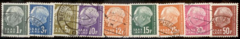 Saar 1957 SC# 289-91,294-6,298-9,302 Used CH4