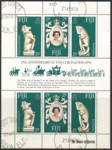 FIJI Sc#384 1978 QEII Coronation Anniversary S/S OG Cancelled