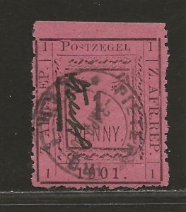 TRANSVAAL SC# 197(SG#26b)  NO LINE OVER LL'1'   F/CTO