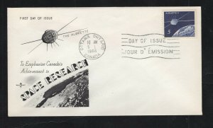 Canada 1966 Satellite  #445  FDC Rosecraft cachet unaddressed