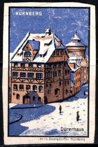 Vintage Germany Poster Stamp Nuremberg Albrecht Dürer's House