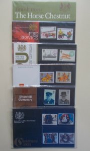 1974 Commemorative Presentation Packs Complete (6 Packs Nos 59-67) Superb U/M