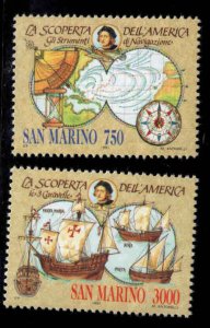 San Marino Scott 1230-1231  Discovery of America MNH** 1991 Colombus set