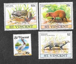 St. Vincent 608-610, 1094 Mint NH Flora Fauna Wildlife!