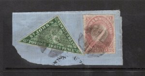 Newfoundland #11a & #23 VF Used Showpiece Cover Piece