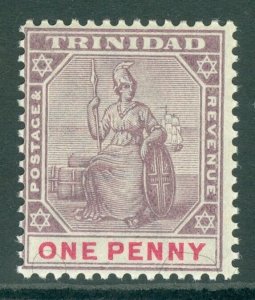 SG 107 Trinidad 1883-94. 1d carmine. Fine unmounted mint CAT £25