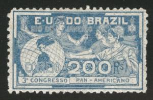 Brazil Scott 173 MH* 1906 Pan Am key stamp CV$75