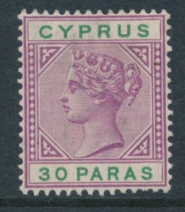 Cyprus 1896 SG 41 30 Paras Bright Mauve & Green Crown CA