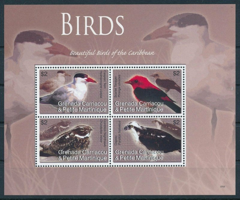 [108891] Carriacou & Petite Martinique 2007 Birds vögel Hawk Mini sheet MNH