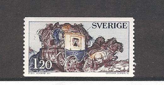 Sweden, 751A, Mail Coach Single,**MNH**