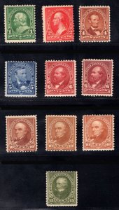 MOMEN: US STAMPS #279-284,283a MINT OG H/1NH(280b) CAT. $980 LOT #82490*