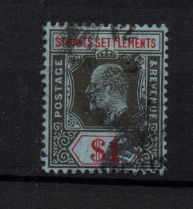 Straits Settlements KEVII $1 SG165 Fine Used WS36746