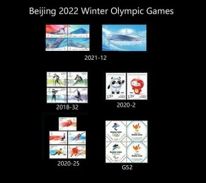 TangStamps: China Beijing 2022 Winter Olympics Stamp Collection 冰墩墩