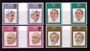 GREAT BRITAIN Sc# 920 - 923var MNH FVF Set4xGutter Conductor