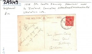 GB Scotland SKELETON CDS *STRANRAER* Wigtownshire Postcard PPC 1928 ZA249
