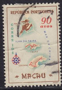 Macao 389 Macao Colony Map 1956