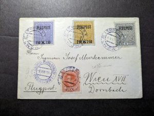 1918 Austria Airmail Cover Lemberg Lwow to Vienna Dornbach