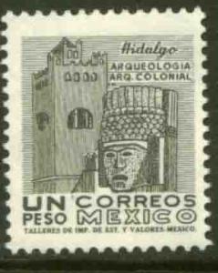 MEXICO 928 $1P 1950 Def 4th Issue Fluorescent uncoated MNH