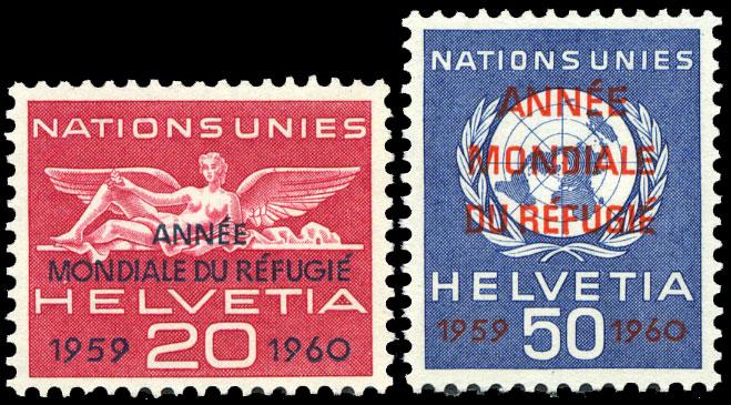 Switzerland 7O31-2 MNH  - World Refugee Year