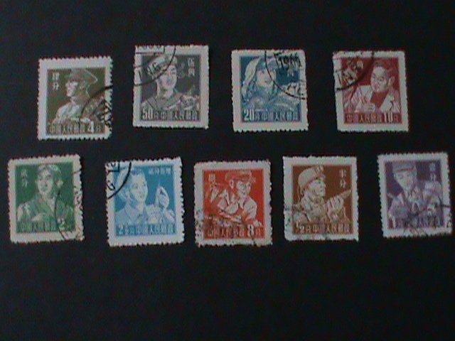 ​CHINA-1956-SC#273-81 VARIOUS PROFESSION-COMPLETE USED SET-VF FANCY CANC3-81