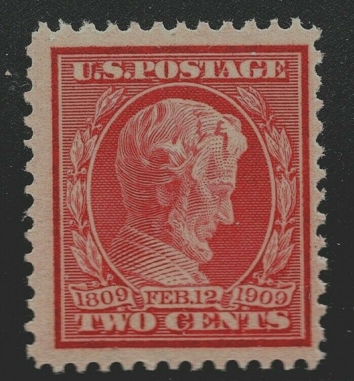 [GA]..US #369 Mint-NH 1909 Lincoln on BLUISH Paper per PF Certificate [LL Stamp]