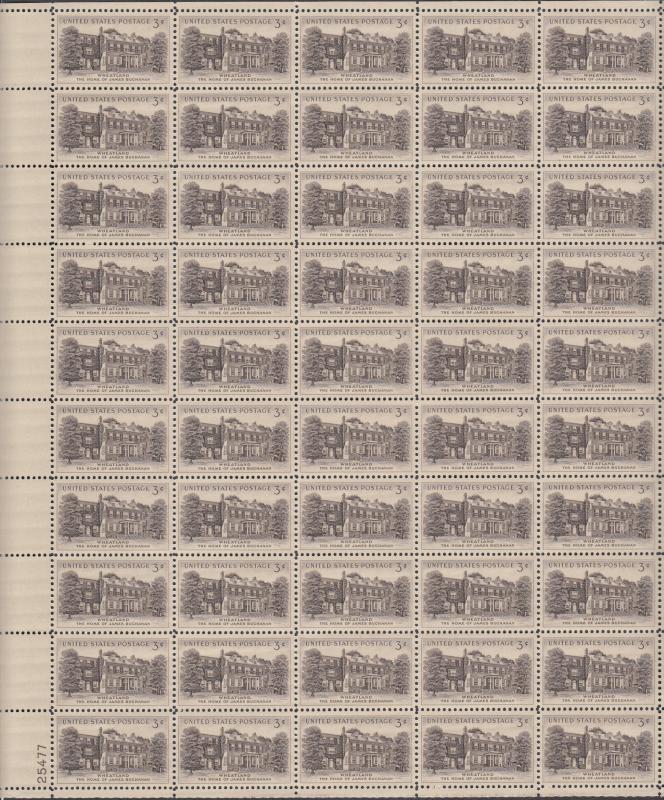 US #1081   Wheatland   Full sheet of 50  MNH