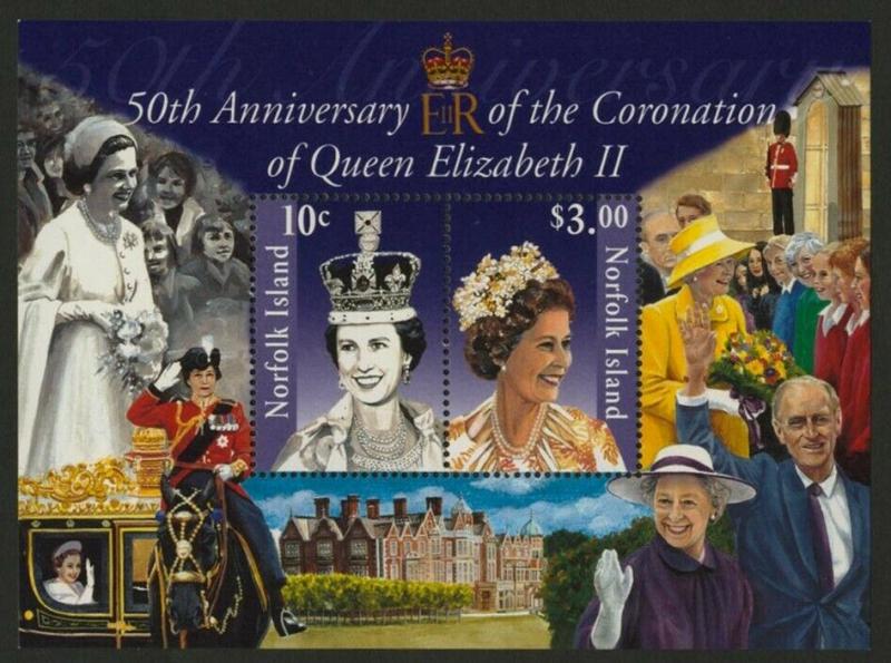 Norfolk Island 796 MNH Queen Elizabeth Coronation 50th Anniv, Horse