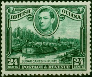 British Guiana 1938 24c Bluie-Green SG312 Fine LMM