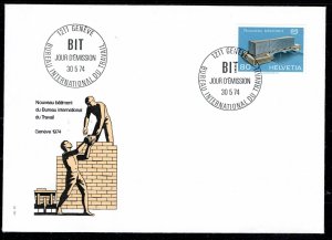 Switzerland Scott # 3O104 on FDC, unaddressed