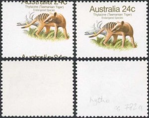 Australia SG788a 24c Misperf U/M