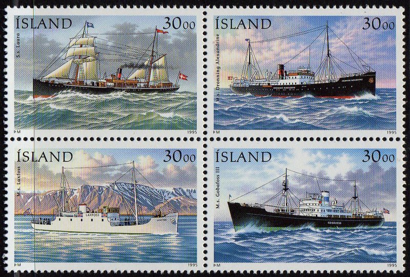 Iceland 1995  - Ships  , MNH block set # 806a