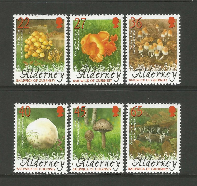 Alderney 2004 Fungi Set Of 6 Stamps MNH unmounted mint