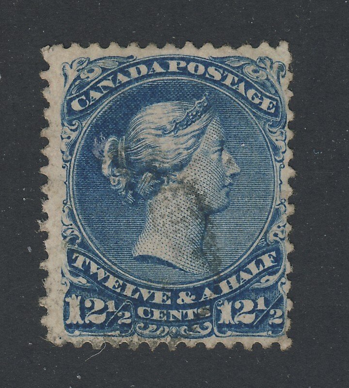 Canada Large Queen Stamp;  #28-12 1/2c Used F/VF Guide Value = $110.00