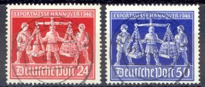 Germany Sc# 584-585 Used 1948 Hanover Fair
