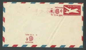 UC20b Inverted Surcharge (2 Known) Scott Unlisted Mint Entire