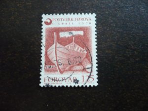 Stamps - Faroe Islands - Scott# 21 - Used Part Set of 1 Stamp