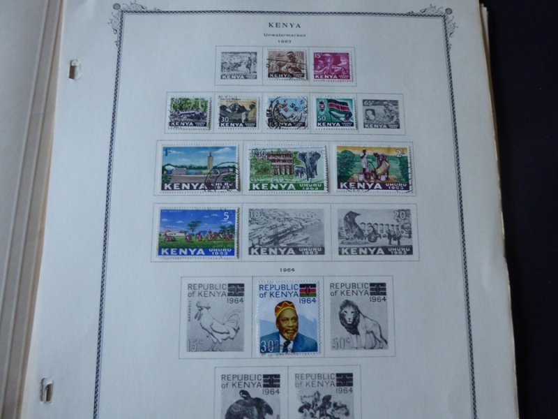 Kenya and KUT 1921-1969 Stamp Collection on Scott Specialty Album Pages